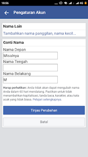 Cara Mengganti Nama Facebook (Lite) Mudah
