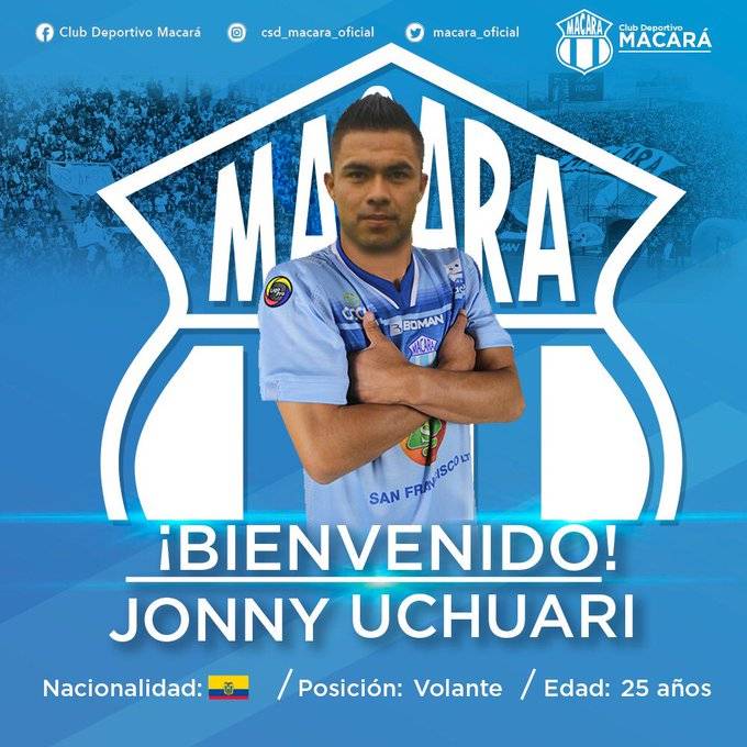 Jhonny Uchuari nuevo refuerzo de Macará