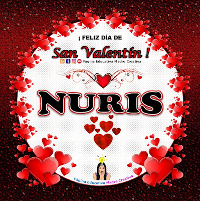 Feliz Día de San Valentín - Nombre Nuris