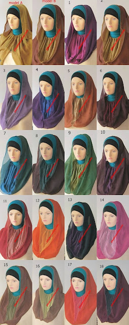 jilbab hoodie sifon kerut leher murah 