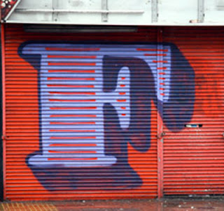 Letter F on Graffiti alphabet art