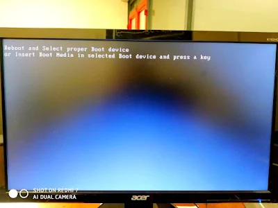 Reboot and select proper boot device or ınsert boot media in selected boot device and press a key