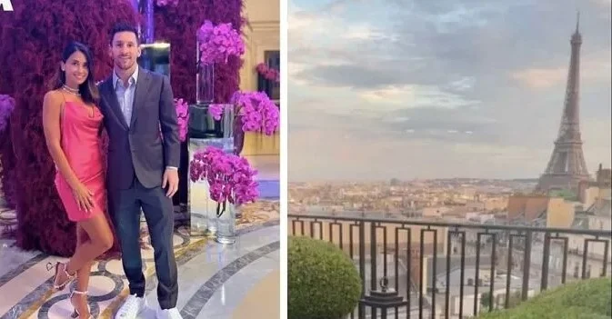 PSG star Lionel Messi enjoys break in £7000/night hotel in Paris with wife Antonella Roccuzzo