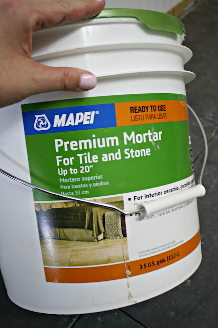 Pre-mixed mortar for tile floor