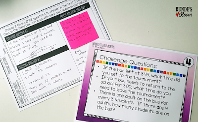 Runde's Room:  Numberless Word Problems