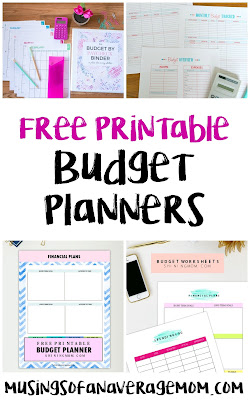 free printable budget planners