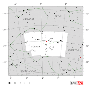 IAU: Карта на съзвездието Пещ | Fornax