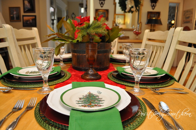 Breakfast Table with Spode Christmas Tree