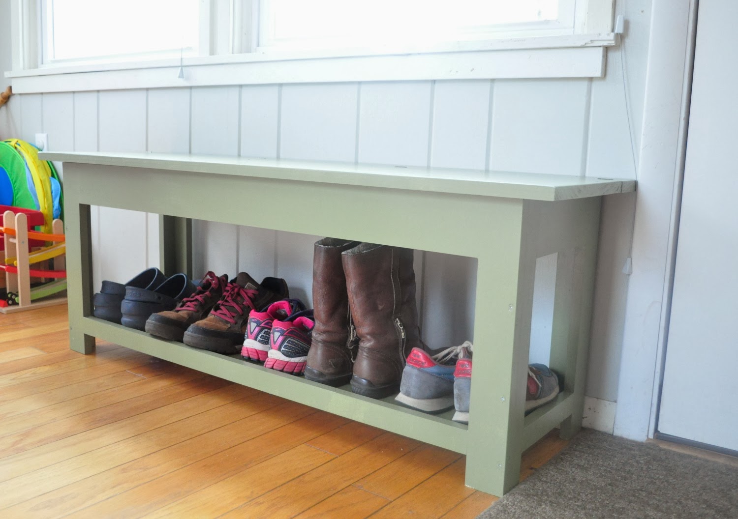 entryway shoe storage bench plans – woodguides