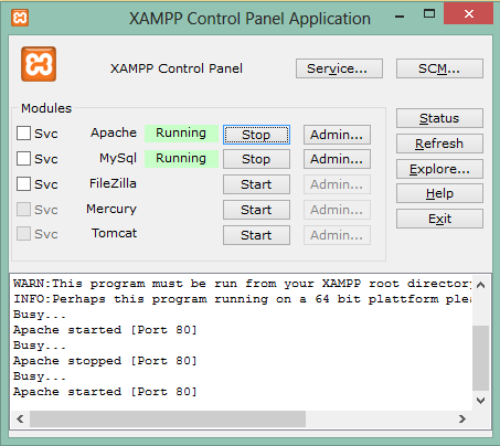 Apache Xammp Running
