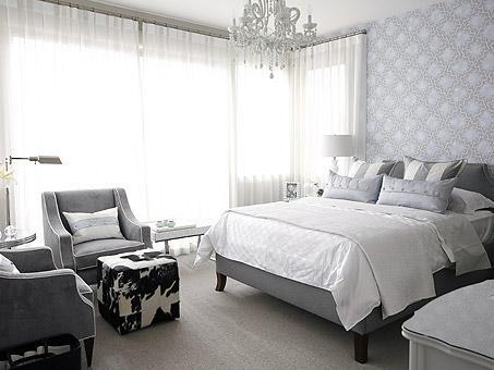 Love of Interiors: Grey and White Bedroom