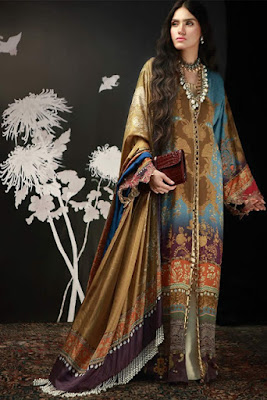 Pakistani Designer Sana Safinaz's Latest Luxury Silk Dresses Collection 2018