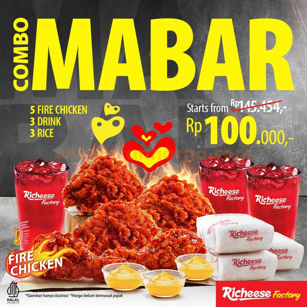 Promo RICHEESE FACTORY COMBO MABAR mulai Rp. 100.000