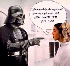   Darth Vader, fallera, princesa Leia, collons
