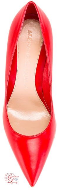 ♦Alexander McQueen red Decolette pumps #alexandermcqueen #shoes #red #pantone #brilliantluxury