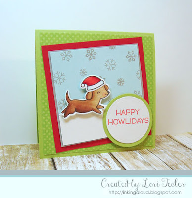 Happy Howlidays card-designed by Lori Tecler/Inking Aloud-stamps from Lawn Fawn