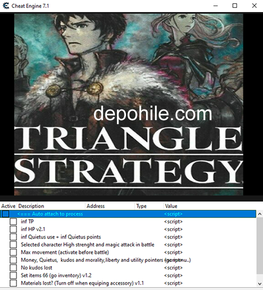 Triangle Strategy PC Sınırsız Para, Can +4 Trainer Hilesi İndir