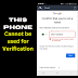 How to fix This Phone number cannot be used for verification