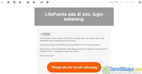 Pemberitahuan dari LifePoints bahwa proses migrasi dari GlobalTestMarket ke LifePoints sudah selesai. | SurveiDibayar.com