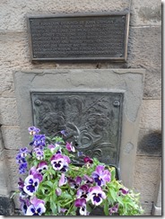 Edinburgh fountain near the site where witches were burned at the stake.