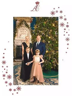 Christmas card of Prince Albert and Princess Charlene 2022