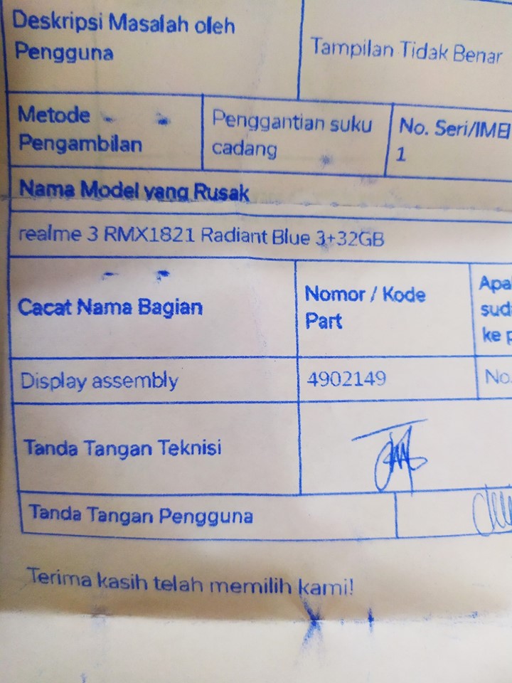 Biaya Ganti LCD Realme 3 Di Servis Center Oppo