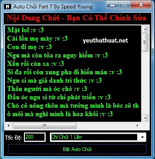 Share tools auto chửi cho các anh hùng bàn phím - tools auto chửi facebook - tools chửi - thủ thuật facebook
