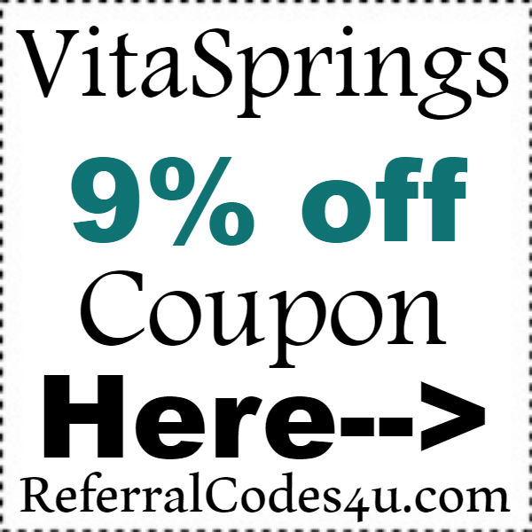  VitaSprings Discount Code 2024-2023, VitaSprings.com Coupons October, November, December