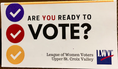 Are you ready to Vote?  LWV Upper St. Croix Valley