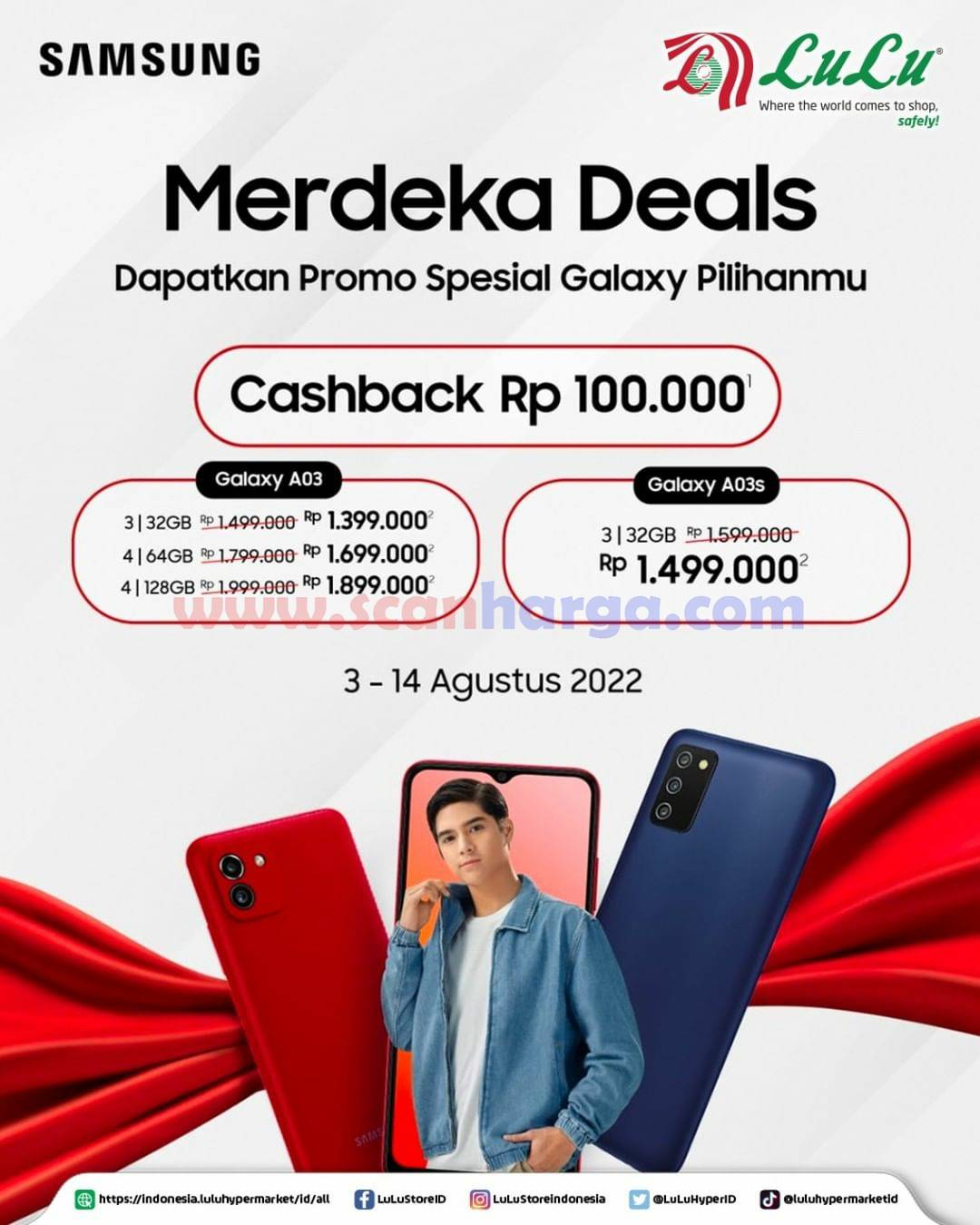 LULU HYPERMARKET Promo MERDEKA DEALS – Spesial GALAXY SAMSUNG CASHBACK 100RB