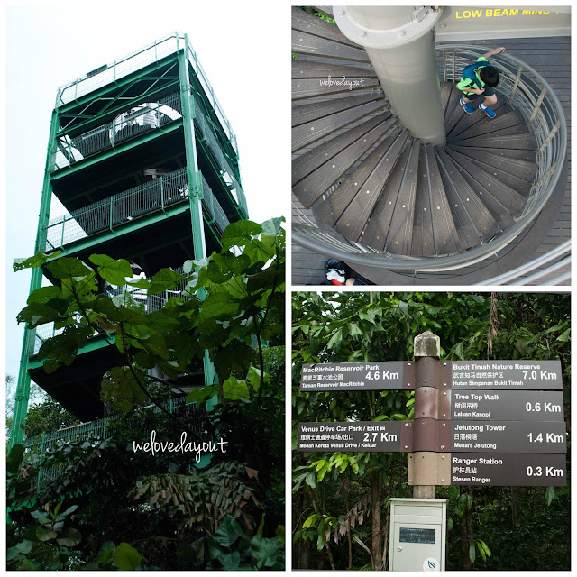 Friends and families doing a fun hike towards Jelutong Tower 