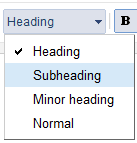 headings format in blogspot