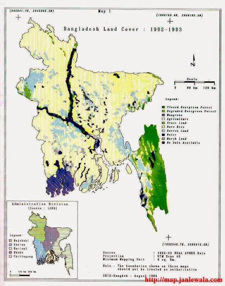 Bangladesh land cover map