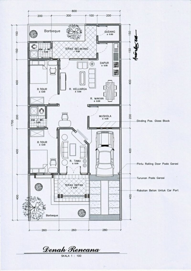 Baru 28 Denah Rumah Minimalis Ukuran 10x16