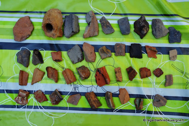 Fragments de poteries anciennes, Auvergne.