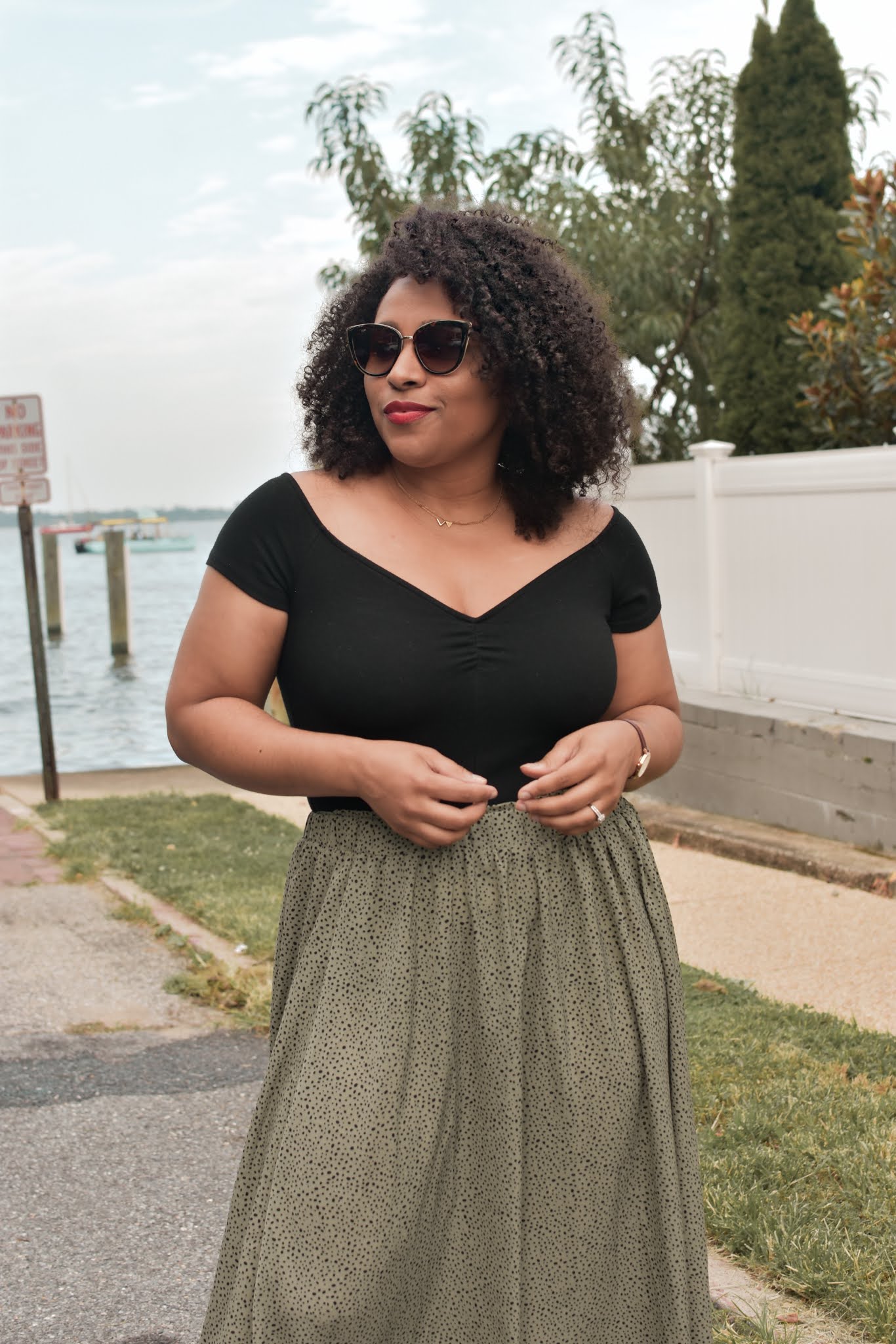 OOTD: Flared Midi Skirt