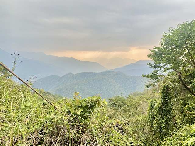 潭南山下山途中