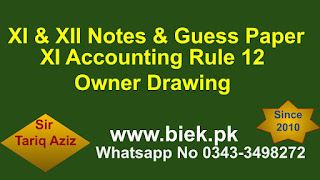 XI Accounting Rule 12 Owner Drawing