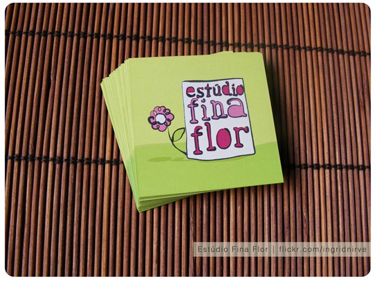 Cartões de visita Estúdio Fina Flor