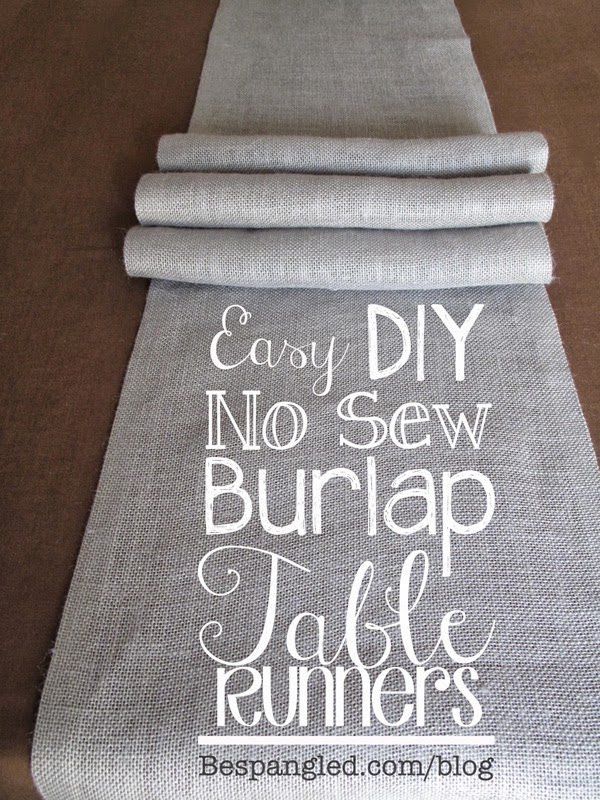 / DIY Wedding  runner Sew table Home Jewelry: weddings ideas Table Burlap DIY for cheap No Runners Decor