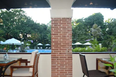 "View of the pool while having breakfast at el Embajador a royal hideaway hotel"