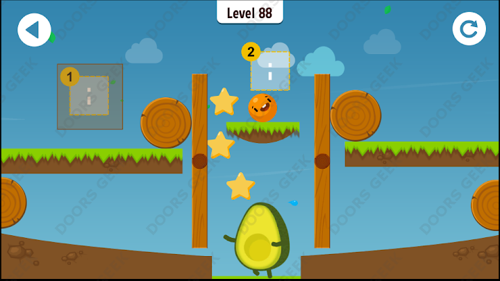 Where's My Avocado? Level 88 Solution, Cheats, Walkthrough, 3 Stars for Android, iPhone, iPad and iPod