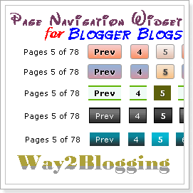 Add Numbered Page Navigation Widget With DIfferent Styles For Blogger / Blogspot