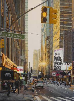 Broadway - Oil painting - Sunset June 2013