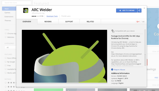 Chrome Webstore: ARC Welder