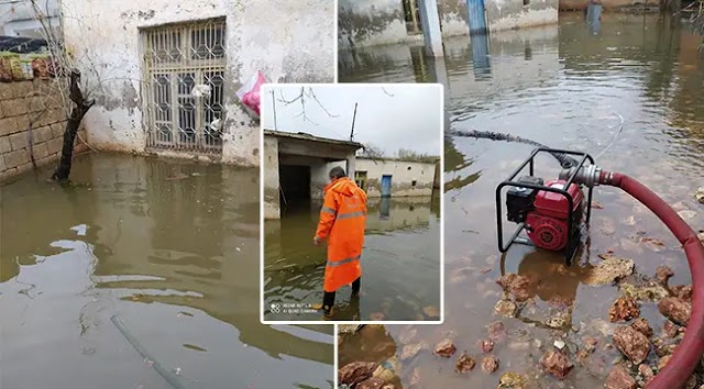 Mahalle sel altında kaldı