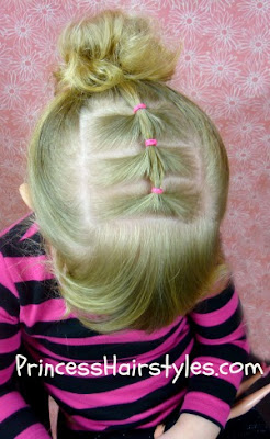 elastic braid and messy bun hair