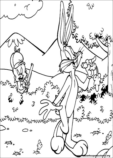 Desenhos do Pernalonga para Colorir – Bugs Bunny para Imprimir