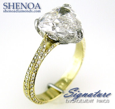 Heart Shaped Diamond Wedding Rings on The Beautiful Heart Shaped Diamond Pictured Here Is Set In A Custom