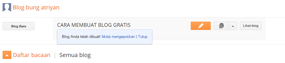 cara membuat blog gratis dan mudah untuk pemula